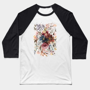 Loose watercolor florals Baseball T-Shirt